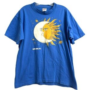 Vintage 90’s anvil t-shirt top cotton cape may sun and moon blue sz L